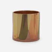 Planter by David Cressey, c. 1968, Flame-glazed terracotta, sold Jul 2023