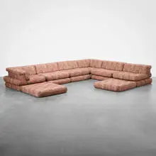 Mah Jong modular sofa by Hans Hopfer, 1971, upholstery, sold Jul 2023