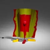 Table lamp (from the Open Sky series) by Gaetano Pesce, c. 1999, resin, steel, sold Jul 2023