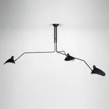 Serge Mouille, Suspension à trois bras pivotants, c. 1958, enameled aluminum and steel, brass
