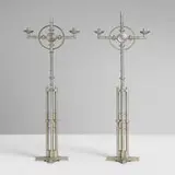 Machine Age, Floor candelabra, pair