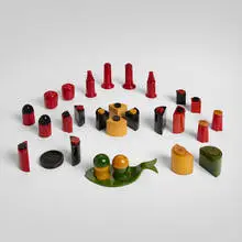 Vintage, Collection of salt and peppers shakers, c. 1940-1955, Bakelite, plastic