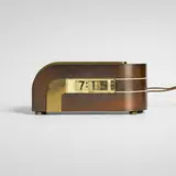 attribution Paul Fehér, Zephyr clock, model P40, style 304, 1934, patinated copper, brass, plastic, Bakelite