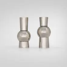 Machine Age, Vases, set of two, c. 1935, pewter