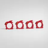 Art Déco, Rabbit napkin rings, set of four, c. 1935, Bakelite