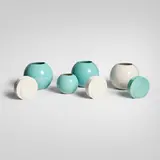 Trenton Potteries, Collection of seven vases, c. 1940, glazed porcelain