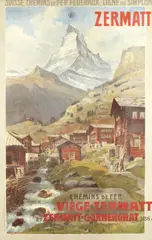Anton Reckziegel, ZERMATT,chemins de fer Viege-Zermatt