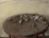 Klaus Fußmann, Atelierstillleben, 1976, Öl auf Leinwand