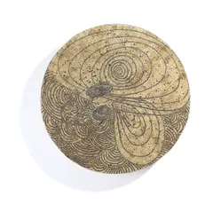 Michael Buthe, Ohne Titel (Die Sonne, Marrakesch), 1974, Wachs und Acryl auf Holz. Durchmesser: 63 cm, Tiefe: 12 cm (24 ¾ in., Tiefe: 4 ¾ in.)
