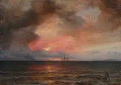 Das Trugbild by Théodore Gudin, 1872, Öl auf Leinwand, sold Jun 2023