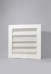 Leo Erb, Ohne Titel (Kinetisches Objekt), 1968, Bewegliche, lackierte Holzlamellen in Objektkasten, mit integriertem Motor und Elektrokabel