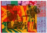 Martin Kippenberger, Eintritt Frei, 1989, Farbserigrafie auf Baumwollstoff