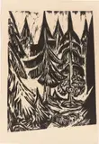 Taunustannen by Ernst Ludwig Kirchner, 1916, Holzschnitt auf Velin, sold Dec 2021