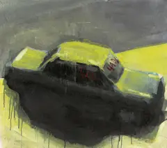 Matthias Weischer, Auto, 1998, Öl auf Leinwand