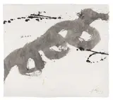 Antoni Tàpies, Espiral de tinta, 1985, Tuschpinsel auf Japan, auf dünnes Japan aufgezogen