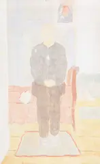 Sitzender Knabe by Otto Meyer-Amden, Um 1928, Öl auf Leinwand. Doubliert, sold Jun 2022