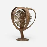 Val Bertoia, Fountain-Bush, 1989, patinated bronze, welded copper, and nickel