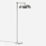 Kurt Versen, Flip Top floor lamp from a Los Angeles interior by Oliver Furth, c. 1940, spun aluminum, chrome-plated metal