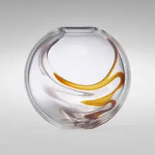 Biennale vase from a Los Angeles interior by Oliver Furth by Toni Zuccheri, 1972, internally-decorated blown glass, sold Jul 2023