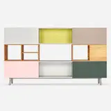 Maarten van Severen, Kast 3 HU cabinet, 2005, extruded aluminum, plywood, MDF, stainless steel, powder coated aluminum