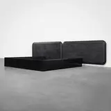 Custom headboard by Charles de Lisle and Rick Yoshimoto, 2012, mortised poplar, sold Jul 2023