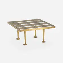 Arturo Pani, Coffee table, c. 1960, brass, glass