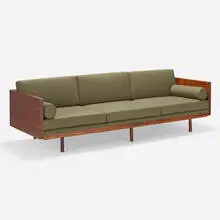 Milo Baughman, Sofa, c. 1968, upholstery, rosewood
