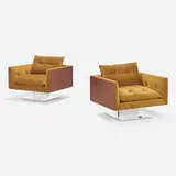 Warren Platner, Lounge chairs, pair