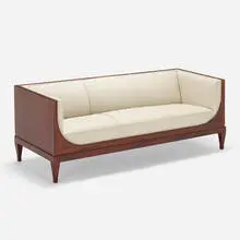 Sofa by Frits Henningsen, c. 1930, mahogany, upholstery, sold Jul 2023