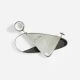 Margaret De Patta, Production Pin #22, 1947, sterling silver, cabochon quartz
