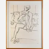 Richard Diebenkorn, Untitled (Woman Seated on Sofa)