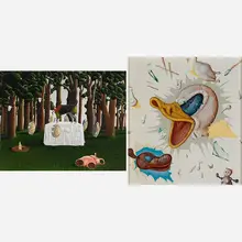 Two works of art by Kathy Calderwood, sold May 2017