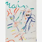 Willem de Kooning, Thelonious Monk-Devil at the Keyboard