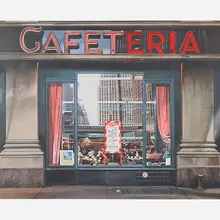 Cafeteria by Richard Estes, sold May 2017