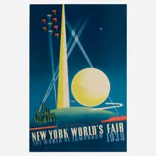 Joseph Binder, New York World's Fair 1939 / The World of Tomorrow poster, 1939, lithograph in colors