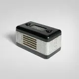 Crystal Products, Coronet radio, model C2, 1946, Bakelite, aluminum, glass, fabric