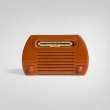 Temple radio, model 652 by Fada, 1946, Catalin, acrylic, sold Aug 2026