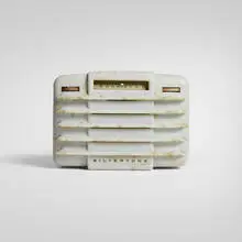 Roebuck Sears & Co., Silvertone radio, model 3251 (Onyx), c. 1940, Plaskon plastic