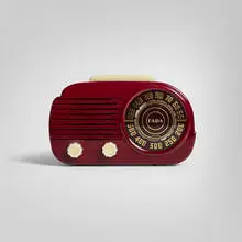The Cloud radio, model 845 by Fada, 1946, polystyrene, plastic, fabric, sold Aug 2026