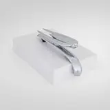 Ac Spark Plug Co., Streamlined bird hood ornament, c. 1935-1950, chrome-plated brass
