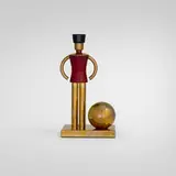 Chase Brass & Copper Co., Sentinel bookend, model 17109, c. 1942, brass, plastic