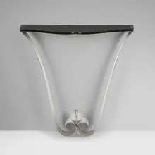 Art Déco, Console, c. 1930, chrome-plated steel, enameled wood, acrylic