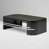 Art Déco, Coffee table, c. 1935, lacquered wood, glass, stainless steel