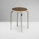 Hoegger, Occasional table, c. 1940, chrome-plated metal, lacquered wood, tinted mirrored glass