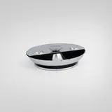 Machine Age, Ashtray, c. 1950, chrome-plated steel, felt