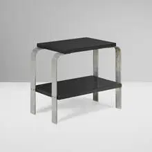 Donald Deskey, Occasional table, c. 1928, lacquered wood, aluminum