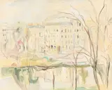 Hans Purrmann, Lützow-Ufer, Berlin, 1928, Aquarell und Gouache über Bleistift auf festem Velin