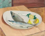 Emil Orlík, Stillleben mit Fischen