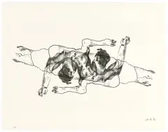 Aus „Das Floß der Medusa by Martin Kippenberger, 1996, Lithografie auf Velin, sold Nov 2019