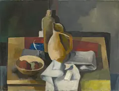 Horst Strempel, Großes Stilleben, 1946, Öl auf Pappe
